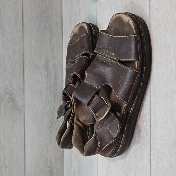 Vintage Doc Dr.Martens Mens Leather Fisher Chunky Tractor Sandals shoes sz US13 - Picture 1 of 14